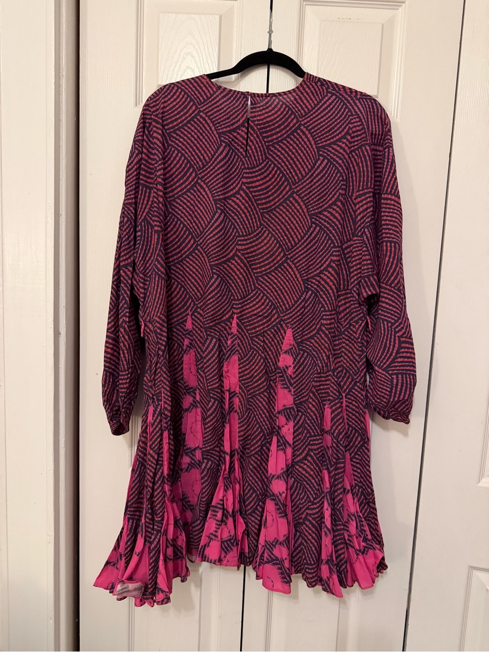 RHODE Pink and Black Geometric Long-Sleeve Dress - Picture 5 of 7